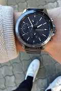 Buy Tommy Hilfiger Mens Quartz Stainless Steel Gray Dial 46mm Watch - 1791719 in Pakistan