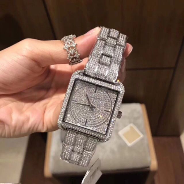 Buy Michael Kors Square Lake Pave Silver Diamonds Dial Women's Watch - Mk3662 in Pakistan