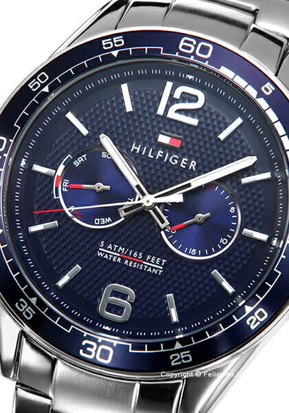 Buy Tommy Hilfiger Mens Quartz Stainless Steel Blue Dial 46mm Watch - 1791366 in Pakistan