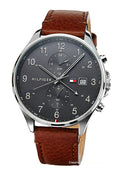 Buy Tommy Hilfiger Mens Quartz Leather Strap Grey Dial 44mm Watch - 1791710 in Pakistan