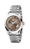 Buy Gucci G Timeless Brown Diamond Dial Silver Steel Strap Watch for Men - YA126412 in Pakistan