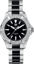 Buy Tag Heuer Aquaracer Lady 300M Black Dial with Diamonds Two Tone Steel Strap Watch for Women - WAY131E.BA0913 in Pakistan