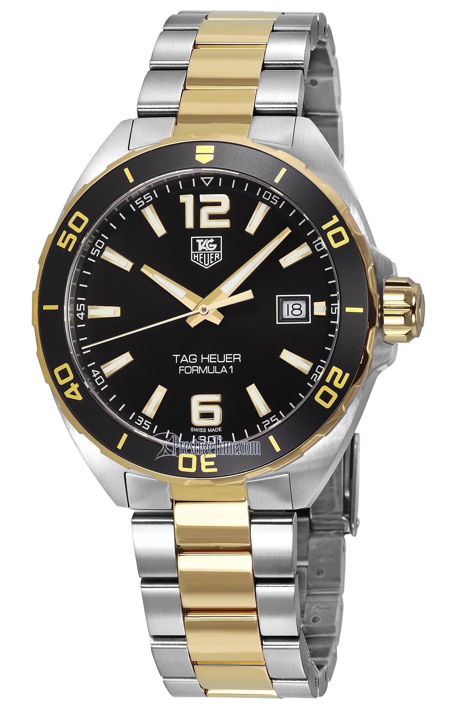 Buy Tag Heuer Formula 1 Black Dial Two Tone Steel Strap Watch for Men - WAZ1121.BB0879 in Pakistan