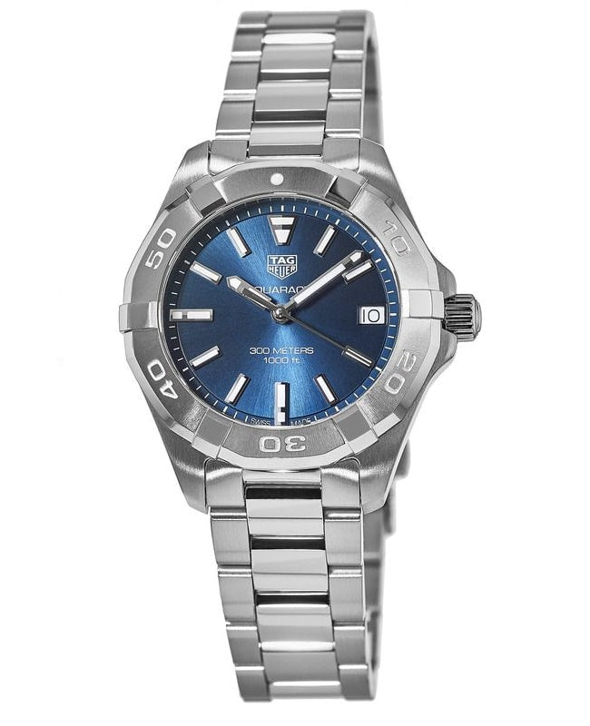 Buy Tag Heuer Aquaracer Blue Dial Silver Steel Strap Watch for Women - WBD1312.BA0740 in Pakistan