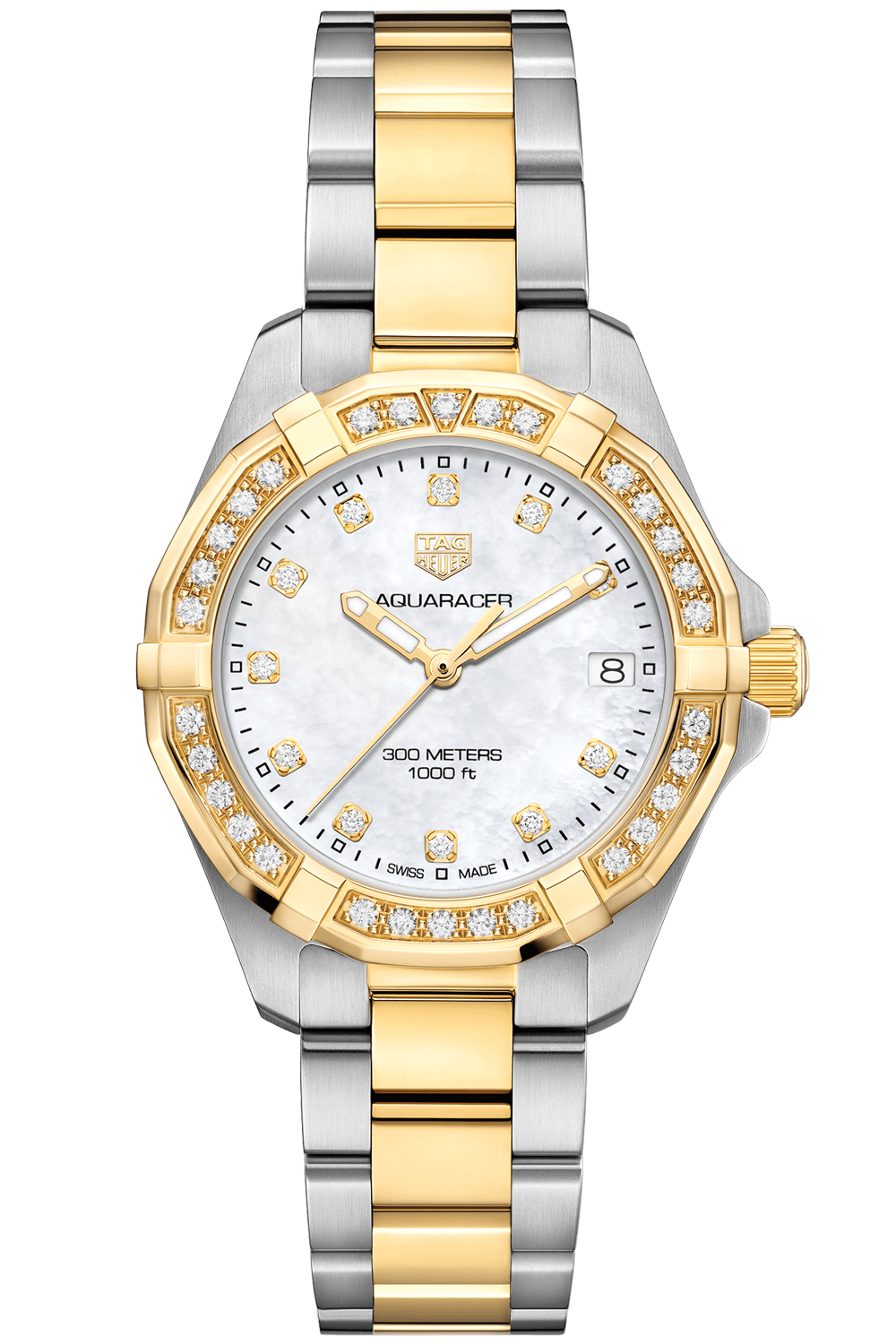 Buy Tag Heuer Aquaracer Mother of Pearl Dial Two Tone Steel Strap Watch for Women - WBD1323.BB0320 in Pakistan
