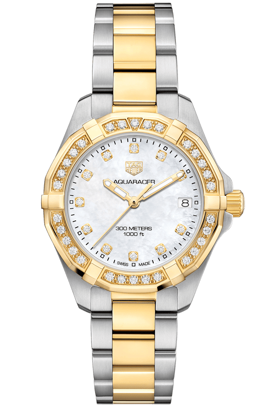 Buy Tag Heuer Aquaracer Mother of Pearl Dial Two Tone Steel Strap Watch for Women - WBD1323.BB0320 in Pakistan