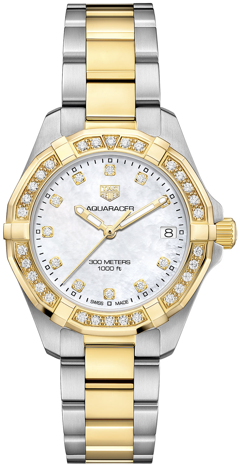Buy Tag Heuer Aquaracer Mother of Pearl Dial Two Tone Steel Strap Watch for Women - WBD1323.BB0320 in Pakistan
