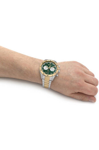 Buy Hugo Boss Mens Chronograph Quartz Stainless Steel Green Dial 44mm Watch - 1513872 in Pakistan