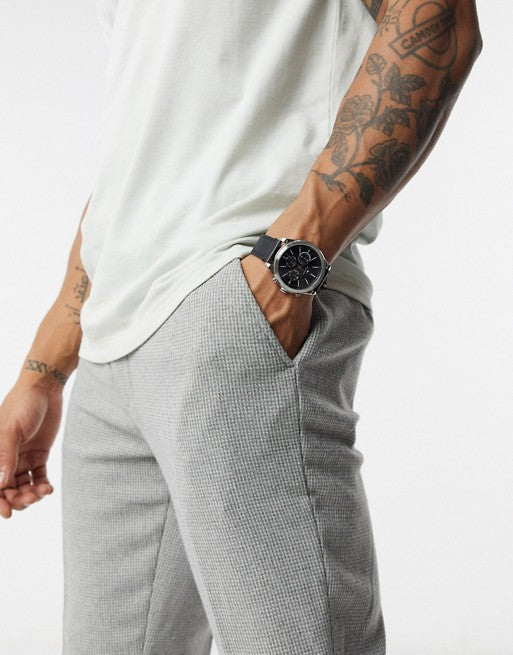 Buy Tommy Hilfiger Mens Quartz Black Leather Strap Black Dial 44mm Watch - 1791740 in Pakistan