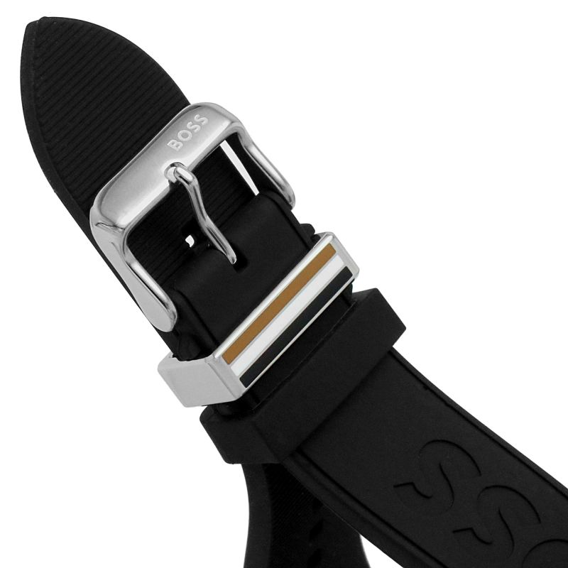 Buy Hugo Boss Chrono Volane Dial Black Silicone Watch for Men - 1513953 in Pakistan