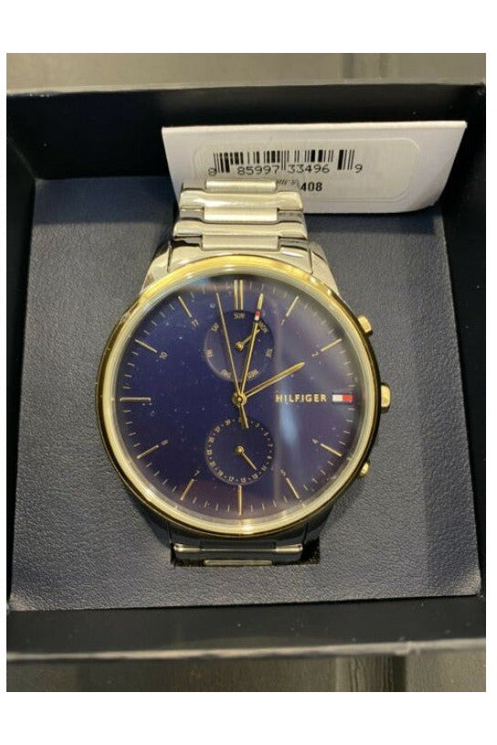 Buy Tommy Hilfiger Mens Quartz Stainless Steel Blue Dial 44mm Watch - 1710408 in Pakistan
