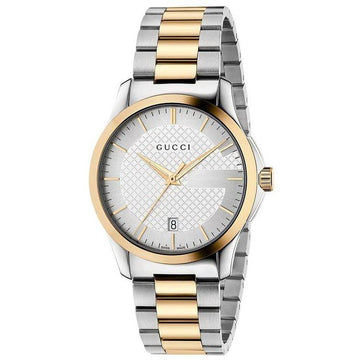 Buy Gucci Men's Swiss Made Quartz Stainless Steel Silver Dial 38mm Watch YA126474 in Pakistan