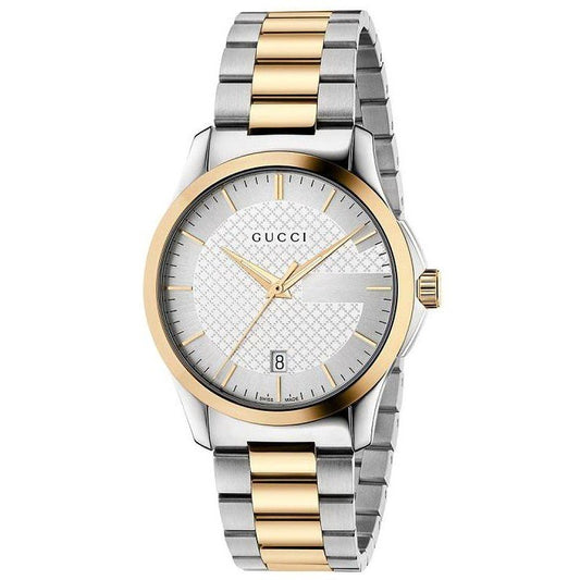 Buy Gucci Men's Swiss Made Quartz Stainless Steel Silver Dial 38mm Watch YA126474 in Pakistan