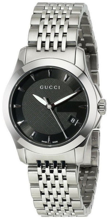 Buy Gucci G Timeless Black Dial Silver Steel Strap Watch for Women - YA126502 in Pakistan