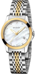 Buy Gucci G Timeless Mother of Pearl Dial Two Tone Steel Strap Watch for Women - YA126513 in Pakistan