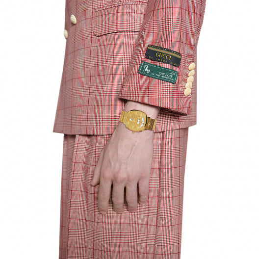 Buy Gucci Grip Gold Dial Gold Stainless Steel Strap Watch for Men - YA157409 in Pakistan