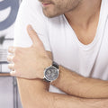 Buy Tommy Hilfiger Mens Quartz Leather Strap Multi Dial Grey Dial 44mm Watch - 1791289 in Pakistan