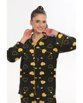 Buy Sajiero Linen Pajama Suit with Scrunchie - Royal Dusk in Pakistan