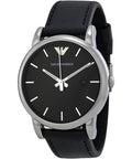 Buy Emporio Armani Luigi Black Dial Black Leather Strap Watch for Men - AR1692 in Pakistan