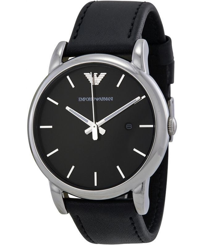 Buy Emporio Armani Luigi Black Dial Black Leather Strap Watch for Men - AR1692 in Pakistan