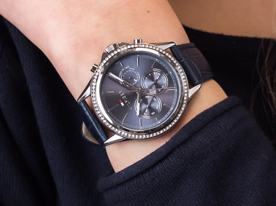 Buy Tommy Hilfiger Ari Blue Dial Blue Leather Strap Watch for Women - 1781979 in Pakistan