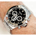 Buy Hugo Boss Mens Chronograph Quartz Stainless Steel Black Dial 46mm Watch - 1512965 in Pakistan