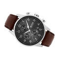 Buy Hugo Boss Mens Quartz Brown Leather Strap Black Dial 44mm Watch - 1513494 in Pakistan