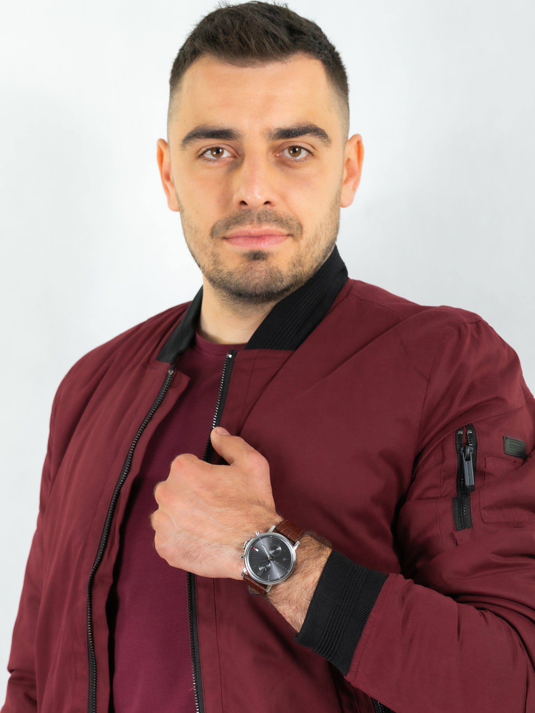 Buy Tommy Hilfiger Daniel Grey Dial Brown Leather Strap Watch for Men - 1710416 in Pakistan