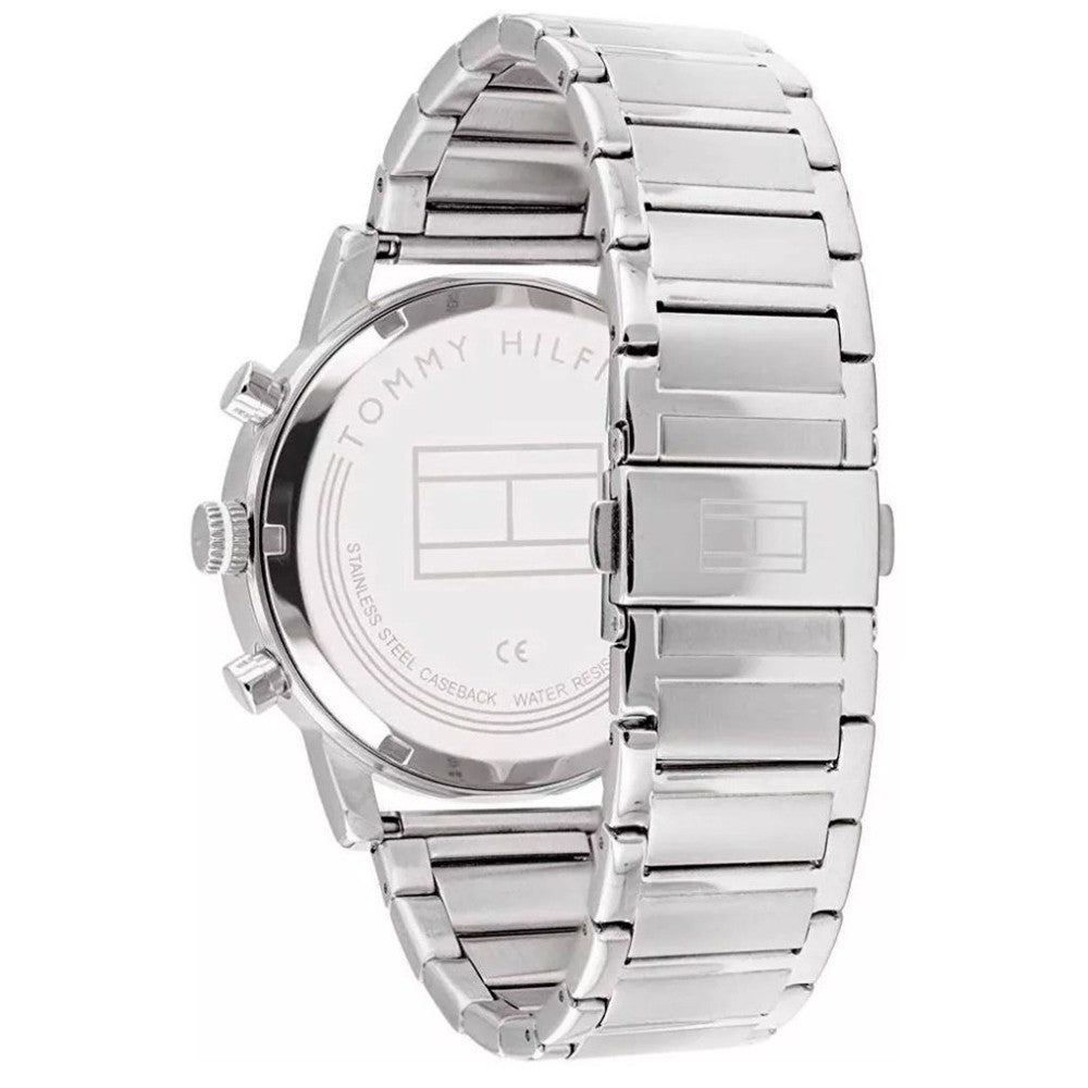 Buy Tommy Hilfiger Evan Blue Dial Silver Steel Strap Watch for Men - 1710409 in Pakistan