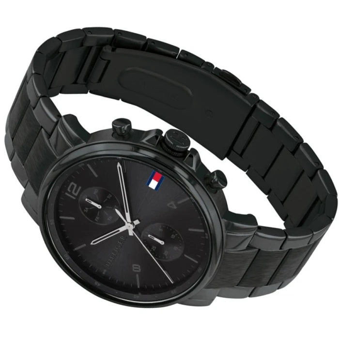 Buy Tommy Hilfiger Mens Quartz Stainless Steel Black Dial 44mm Watch - 1791695 in Pakistan