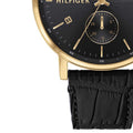 Buy Tommy Hilfiger Mens Quartz Leather Strap Black Dial 44mm Watch - 1710417 in Pakistan