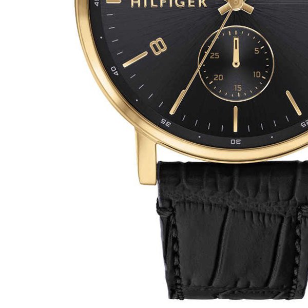 Buy Tommy Hilfiger Mens Quartz Leather Strap Black Dial 44mm Watch - 1710417 in Pakistan