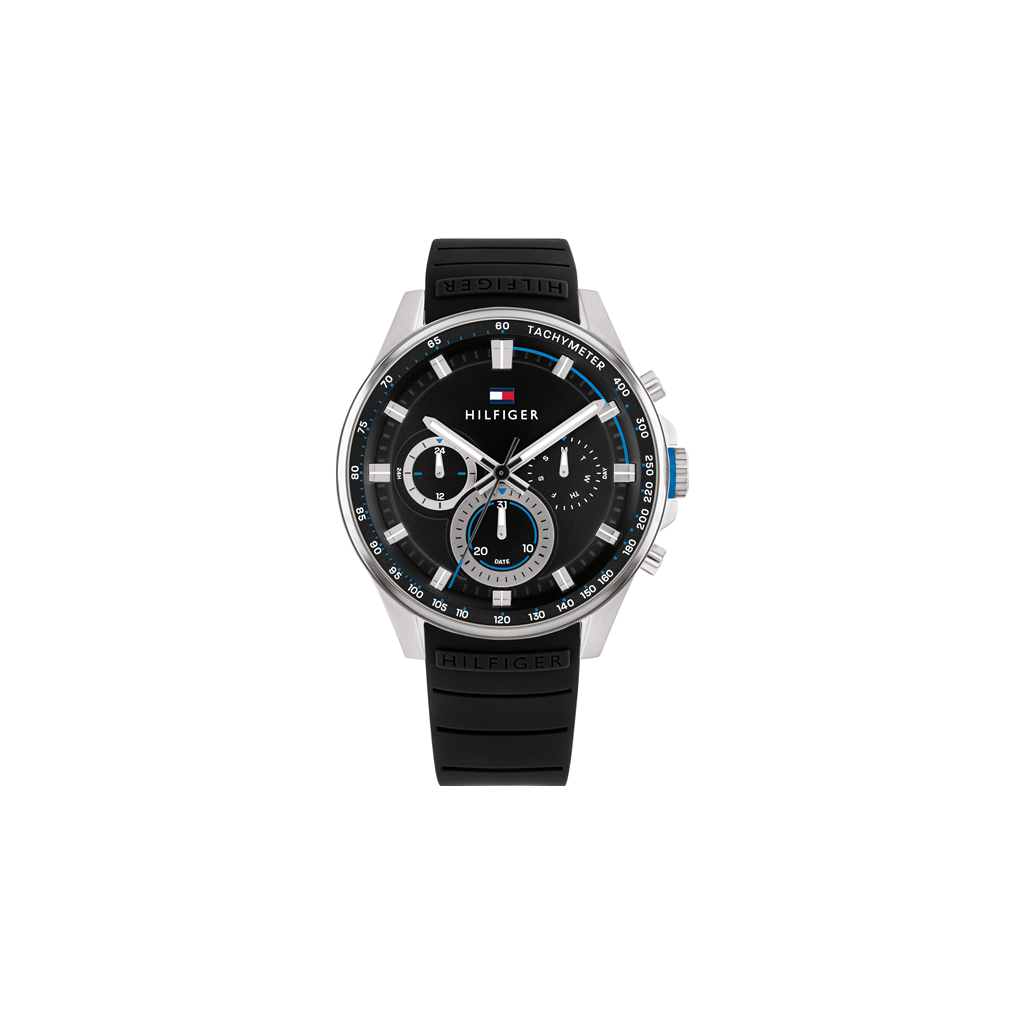 Buy Tommy Hilfiger Max Black Dial Black Rubber Strap Watch for Men - 1791971 in Pakistan