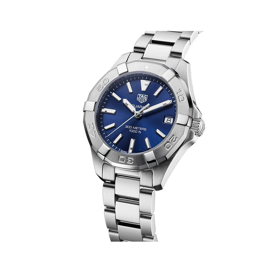 Buy Tag Heuer Aquaracer Blue Dial Silver Steel Strap Watch for Women - WBD1312.BA0740 in Pakistan