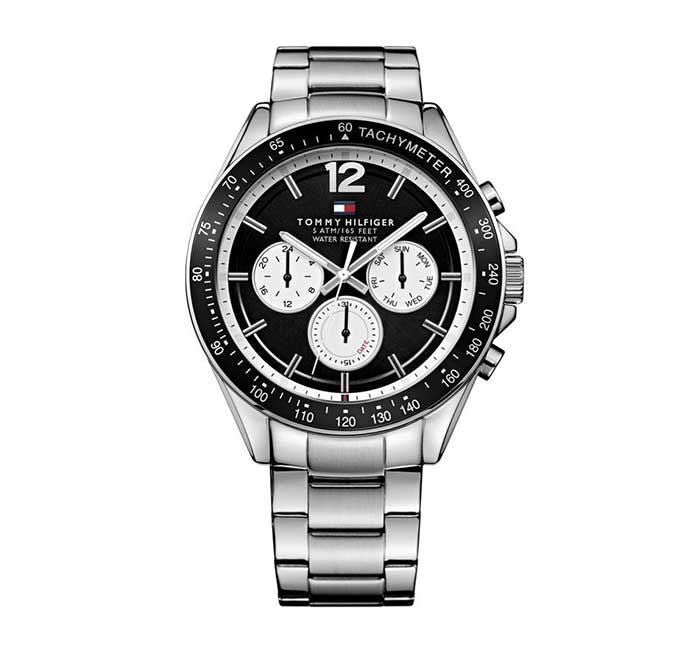 Buy Tommy Hilfiger Mens Quartz Stainless Steel Black Dial 46mm Watch - 1791120 in Pakistan