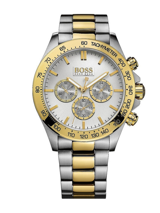 Buy Hugo Boss Mens Chronograph Two-tone Silver Dial Watch - 1512960 in Pakistan