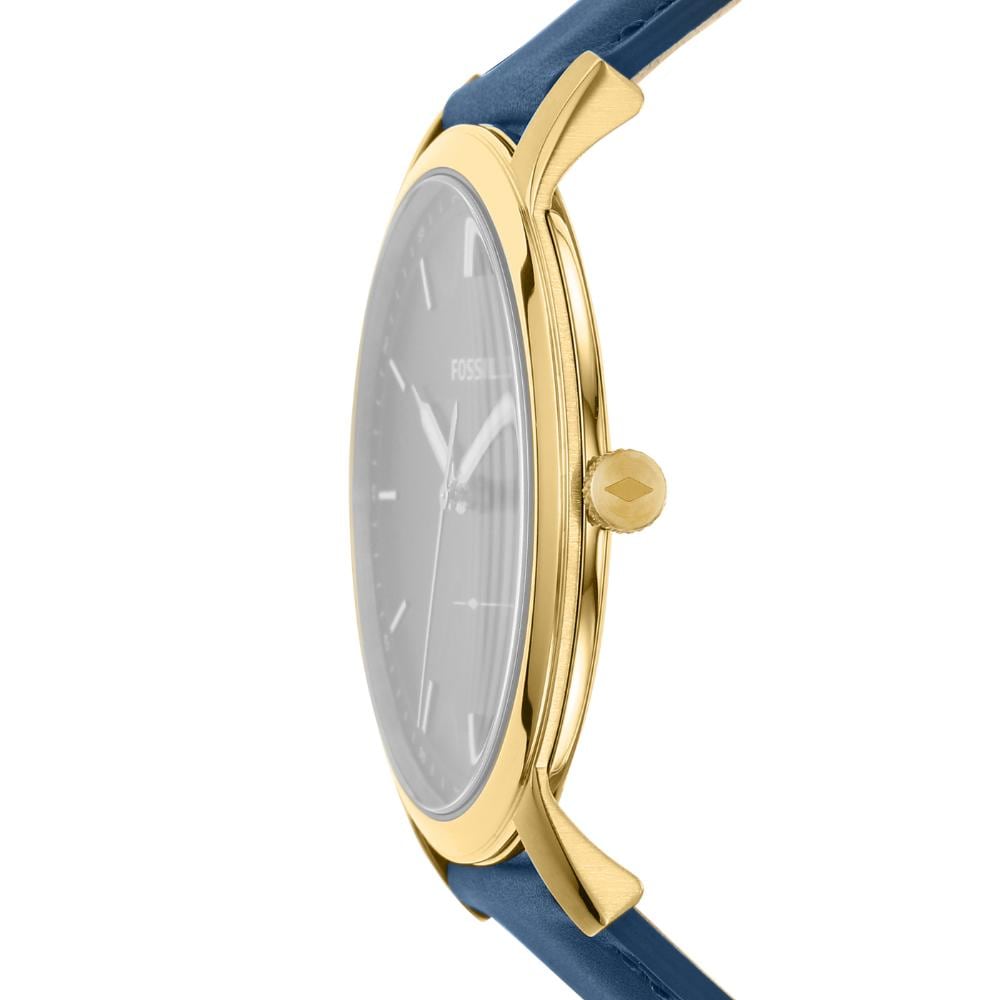 Buy Men's Quartz The Minimalist Blue Leather Strap Blue Dial 44Mm Watch in Pakistan