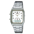 Buy Casio Analog Digital Stainless Steel White Dial Watch for Men - AQ-230A-7B in Pakistan