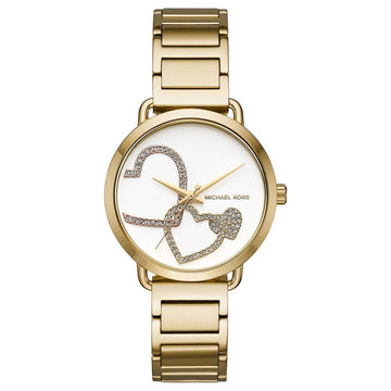 Buy Michael Kors Portia Gold Hearts White Dial Gold Stainless Steel Strap Womens Watch - MK3824 in Pakistan