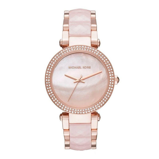 Buy Michael Kors Women's Parker Rose Gold-tone Two Tone Pink Strap Watch - Mk6402 in Pakistan