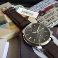 Buy Men's Chronograph Quartz Townsman Brown Leather Strap Black Dial 44Mm Watch in Pakistan