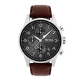 Buy Hugo Boss Mens Quartz Brown Leather Strap Black Dial 44mm Watch - 1513494 in Pakistan