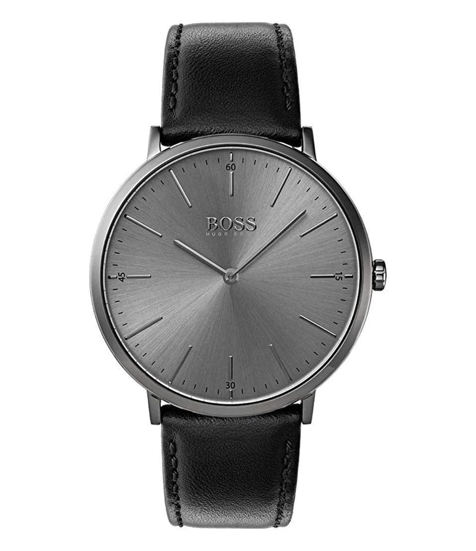 Buy Hugo Boss Mens Quartz Black Leather Strap Grey Dial 40mm Watch - 1513540 in Pakistan