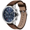 Buy Tommy Hilfiger Mens Quartz Brown Leather Strap Blue Dial 44mm Watch - 1791741 in Pakistan