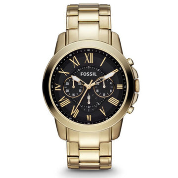 Buy Men's Chronograph Quartz Grant Gold Stainless Steel Strap Black Dial 44Mm Watch in Pakistan