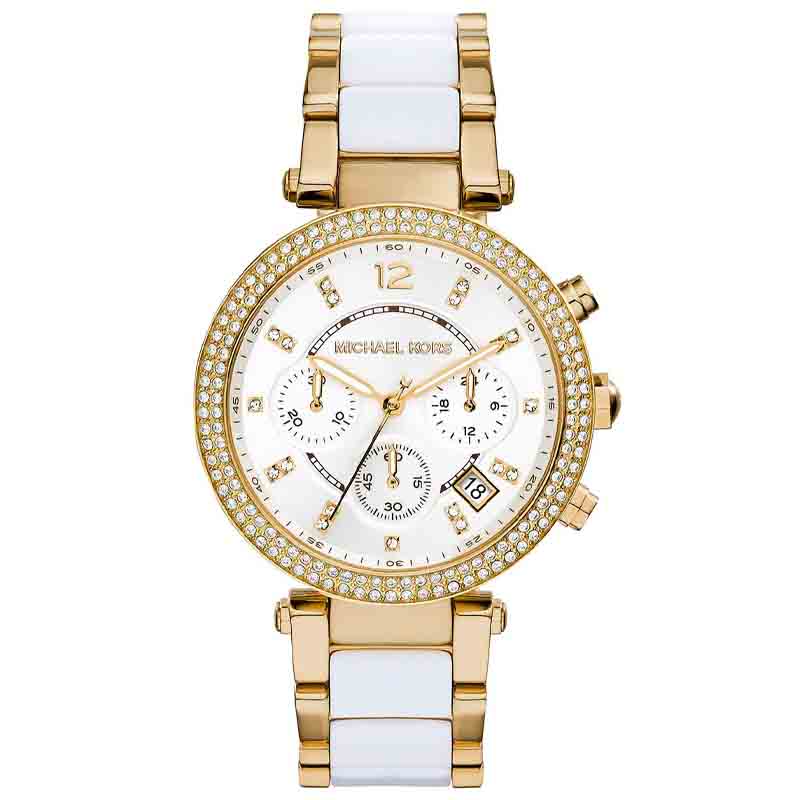 Buy Michael Kors Womens Quartz Parker Stainless Steel White Dial 39mm Watch - Mk6119 in Pakistan