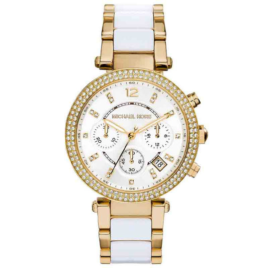 Buy Michael Kors Womens Quartz Parker Stainless Steel White Dial 39mm Watch - Mk6119 in Pakistan