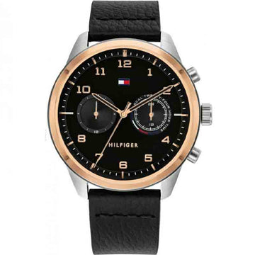 Buy Tommy Hilfiger Quartz Leather Strap Black Dial 44mm Watch for Men - 1791786 in Pakistan