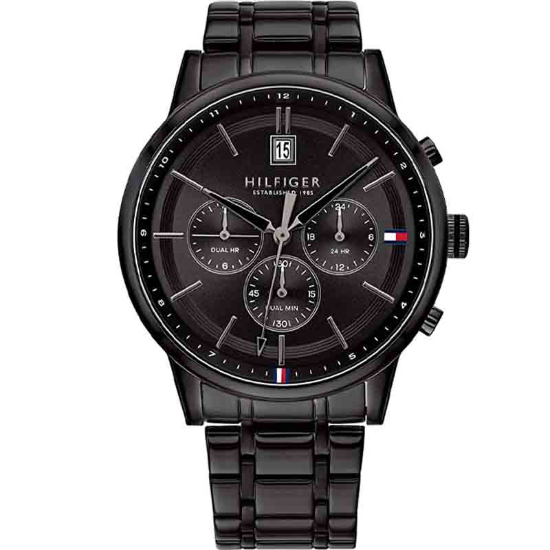 Buy Tommy Hilfiger Mens Quartz Stainless Steel Black Dial 44mm Watch - 1791695 in Pakistan