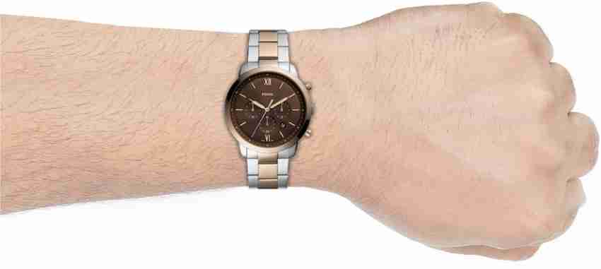 Buy Men's Quartz Neutra Two Tone Stainless Steel Brown Dial 44Mm Watch in Pakistan